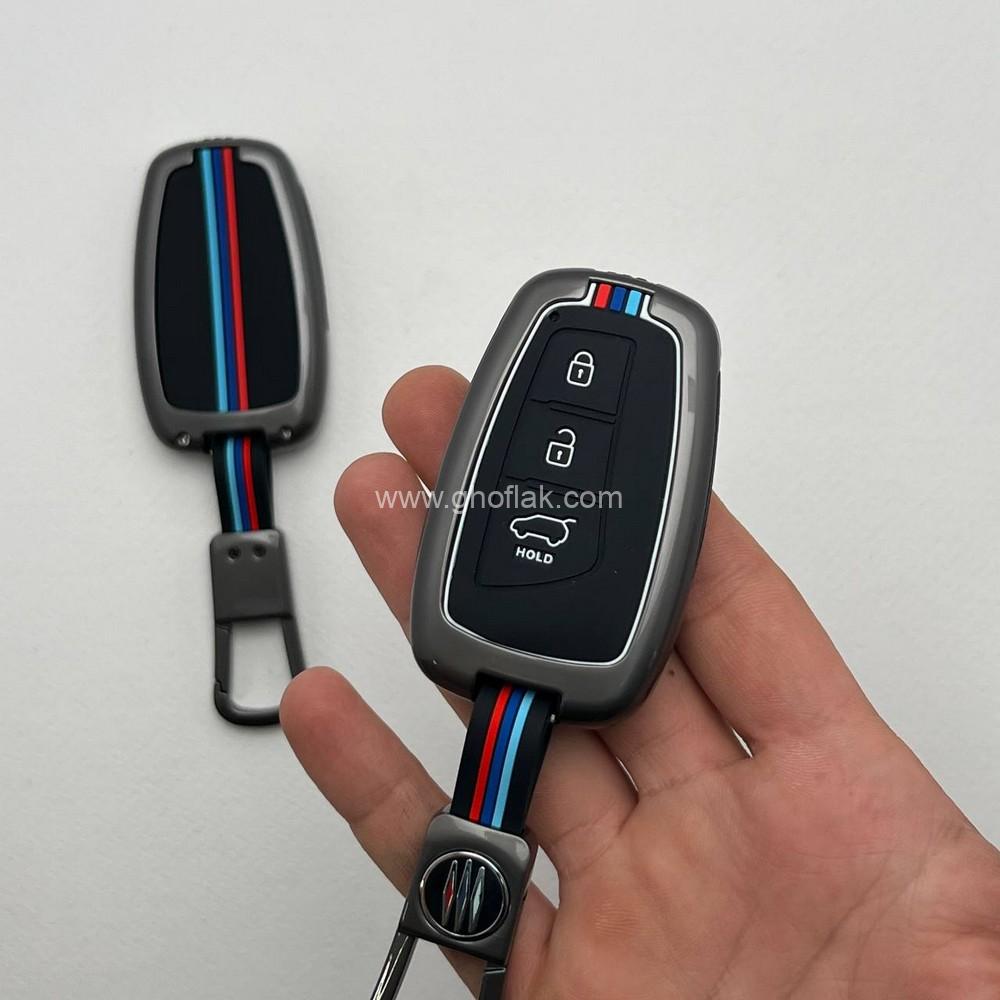 photo_4_2024-10-15_03-04-07 کاور ریموت هیوندایی گرنجور و سانتافه کیلس سه دکمه طرح دور فلزی - Image 1