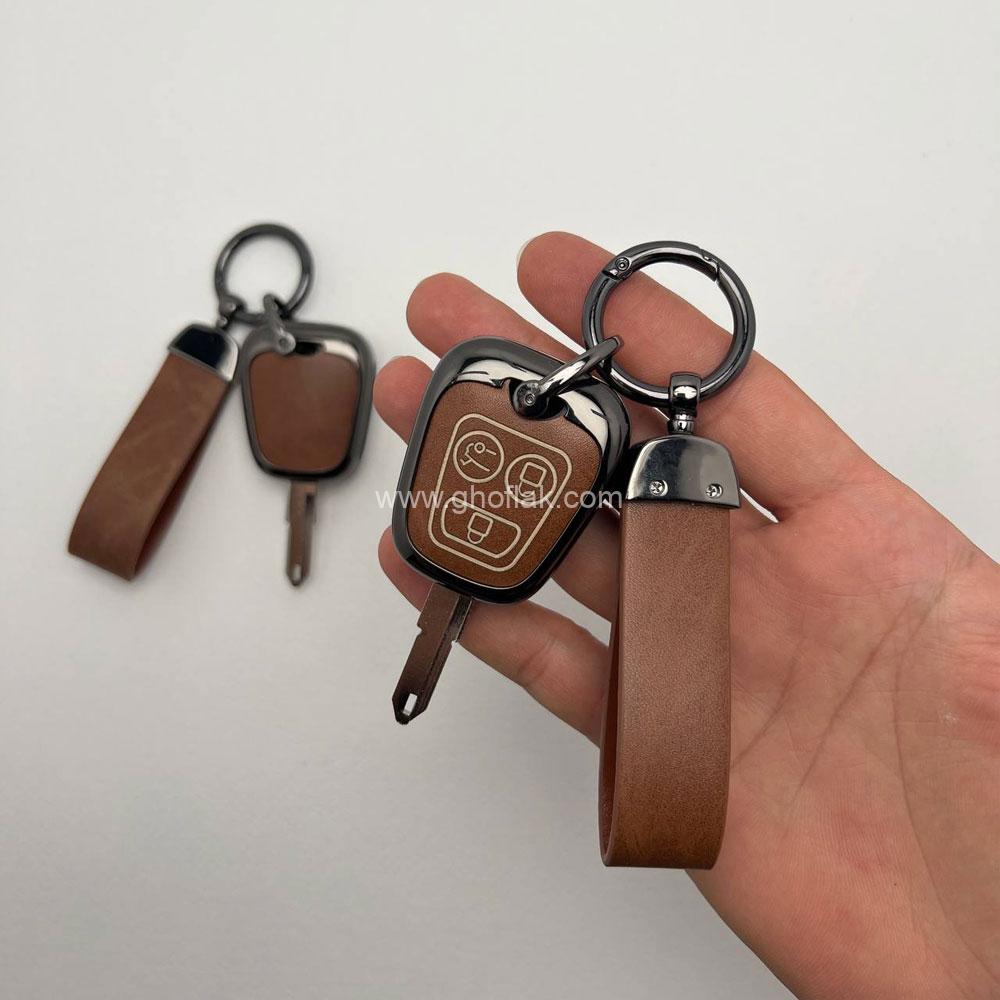 a11206 (2) کاور ریموت دنا - سمند سورن دور فلزی وسط چرم - Image 1