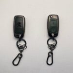 کاور ریموت پژو 405 و پارس کلید تاشو دو دکمه بدون بند دور فلزی وسط چرم - Image 8