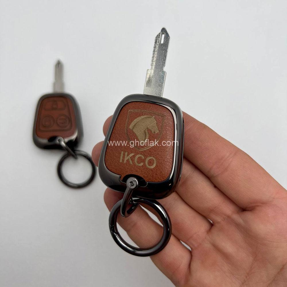 a11219 (7) کاور ریموت دنا و سمند سورن دور فلزی وسط چرم بدون بند - Image 1