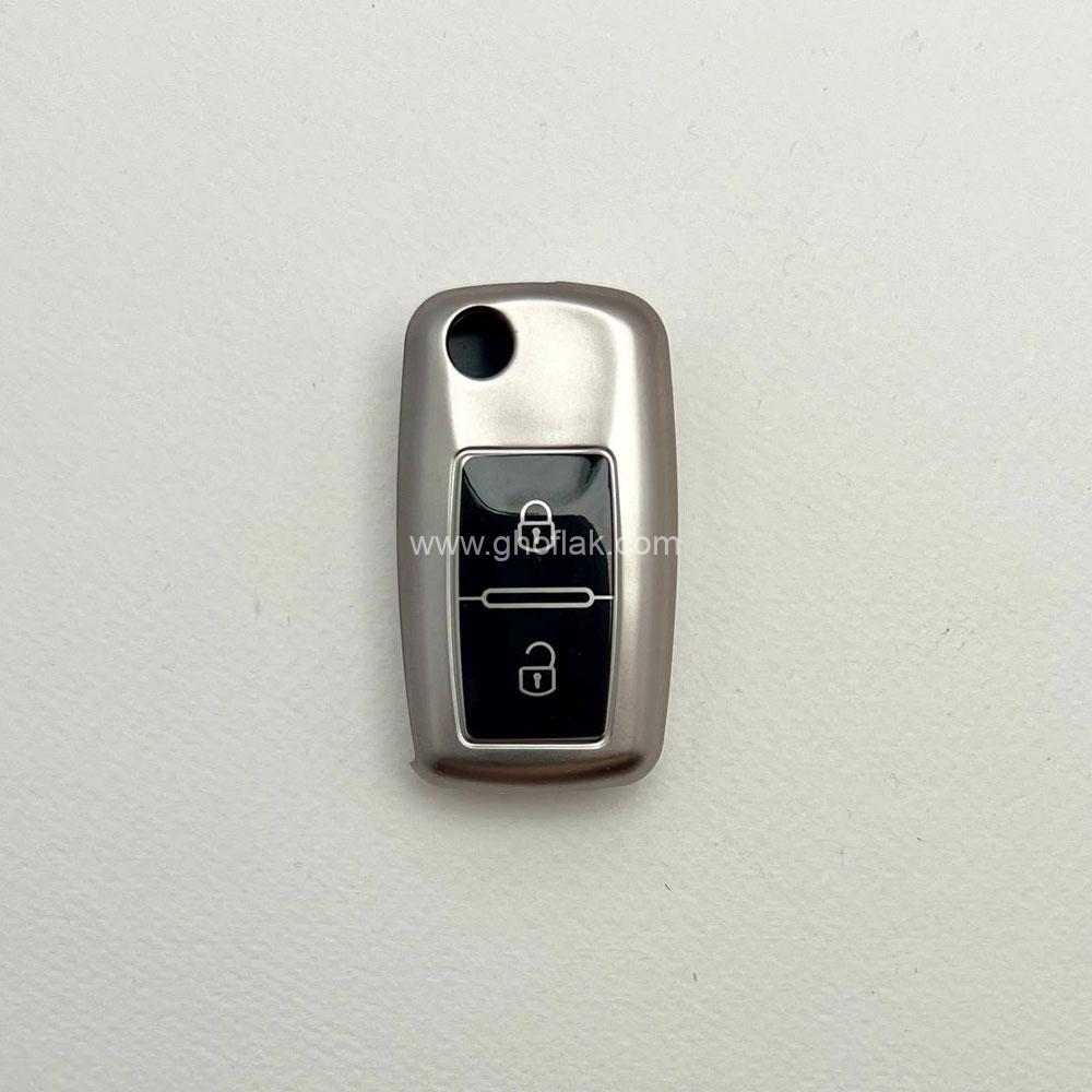 a115014 کاور ریموت پژو 405 و پارس دو دکمه کلید تاشو طرح متالیک - Image 1