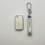 کاور ریموت سمند سه دکمه کلید تاشو طرح چرم با بند ست - Image 6