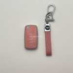 کاور ریموت سمند سه دکمه کلید تاشو طرح چرم با بند ست - Image 4