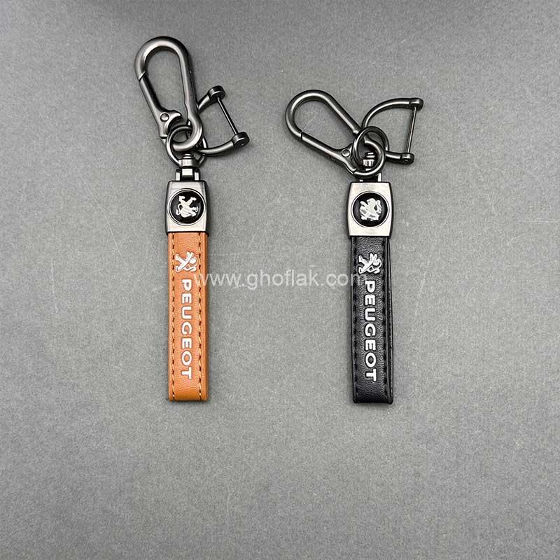 بند-چرم-پژو-متالیک-01 آویز پژو چرم متالیک - Image 1