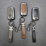 کاور ریموت هیوندایی و کیا سه دکمه دور فلزی وسط چرم اعلا