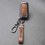 کاور ریموت هیوندایی و کیا سه دکمه دور فلزی وسط چرم اعلا - Image 13