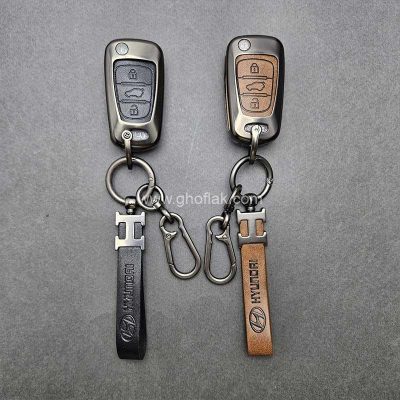 کاور ریموت هیوندایی کلید تاشو سوناتا ازرا دور فلزی وسط چرم اعلا