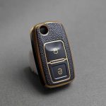 کاور ریموت پژو 405 و پارس دو دکمه کلید تاشو طرح چرم - Image 4