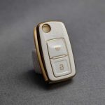 کاور ریموت پژو 405 و پارس دو دکمه کلید تاشو طرح چرم - Image 6