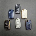 کاور ریموت پژو 405 و پارس دو دکمه کلید تاشو طرح چرم