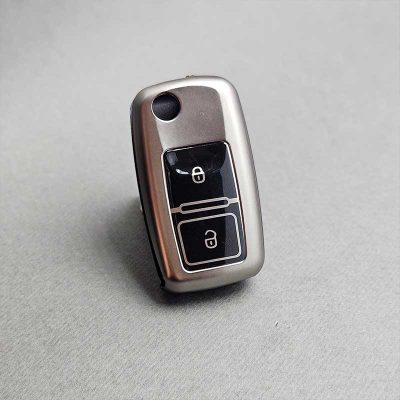 کاور ریموت پژو 405 و پارس دو دکمه کلید تاشو متالیک