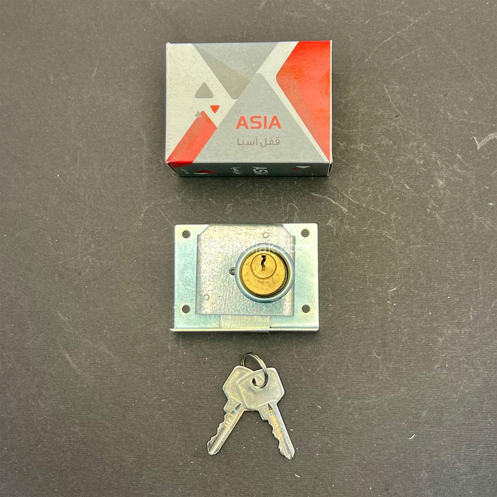 dl121 (2) قفل کمدی آسیا دوپله اکونومی | قفل کشو و کمد - Image 1