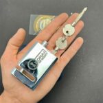 قفل دیسک موتور سیکلت کهن موبایلی | قفل فولادی ضد برش با امنیت بالا - Image 2