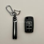 کاور ریموت سمند سه دکمه کلید تاشو طرح چرم با بند ست - Image 3