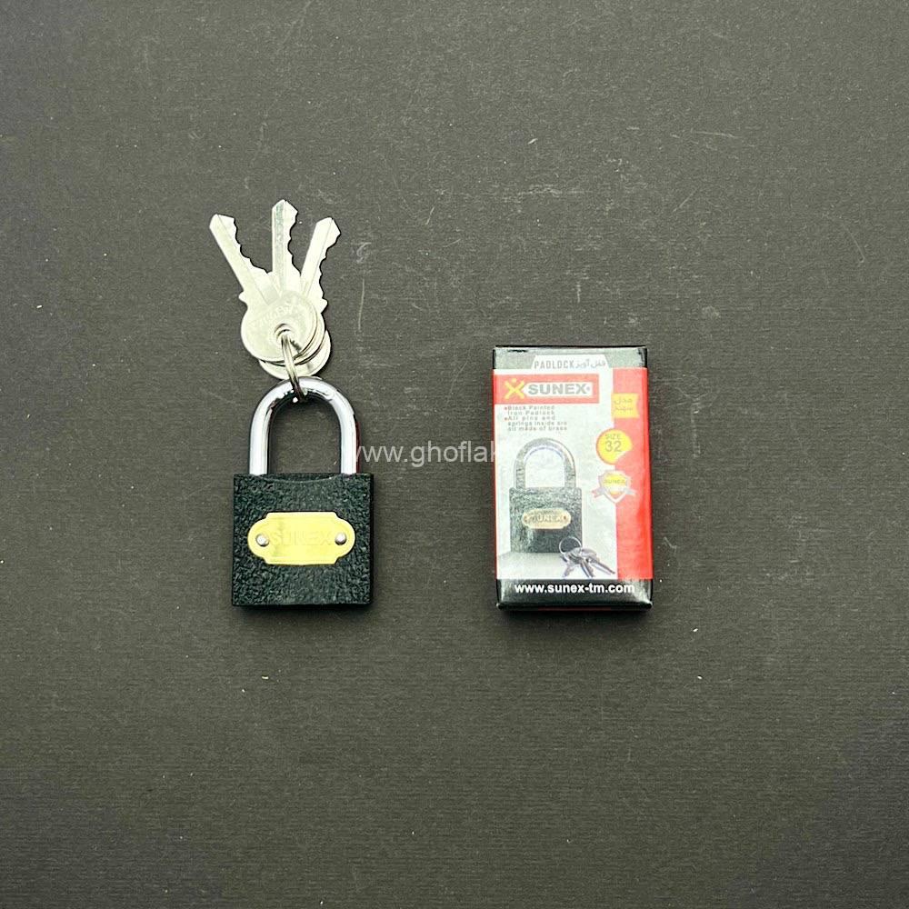 photo_2024-09-15_06-33-14 قفل آویز سانکس سایز 32 | قفل آهنی با سه کلید توپی برنجی - Image 1