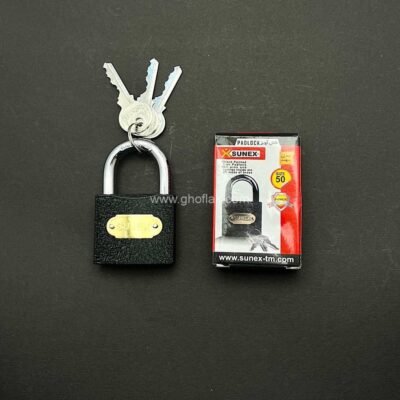 قفل آویز سانکس سایز 50 | قفل آهنی با سه کلید توپی برنجی