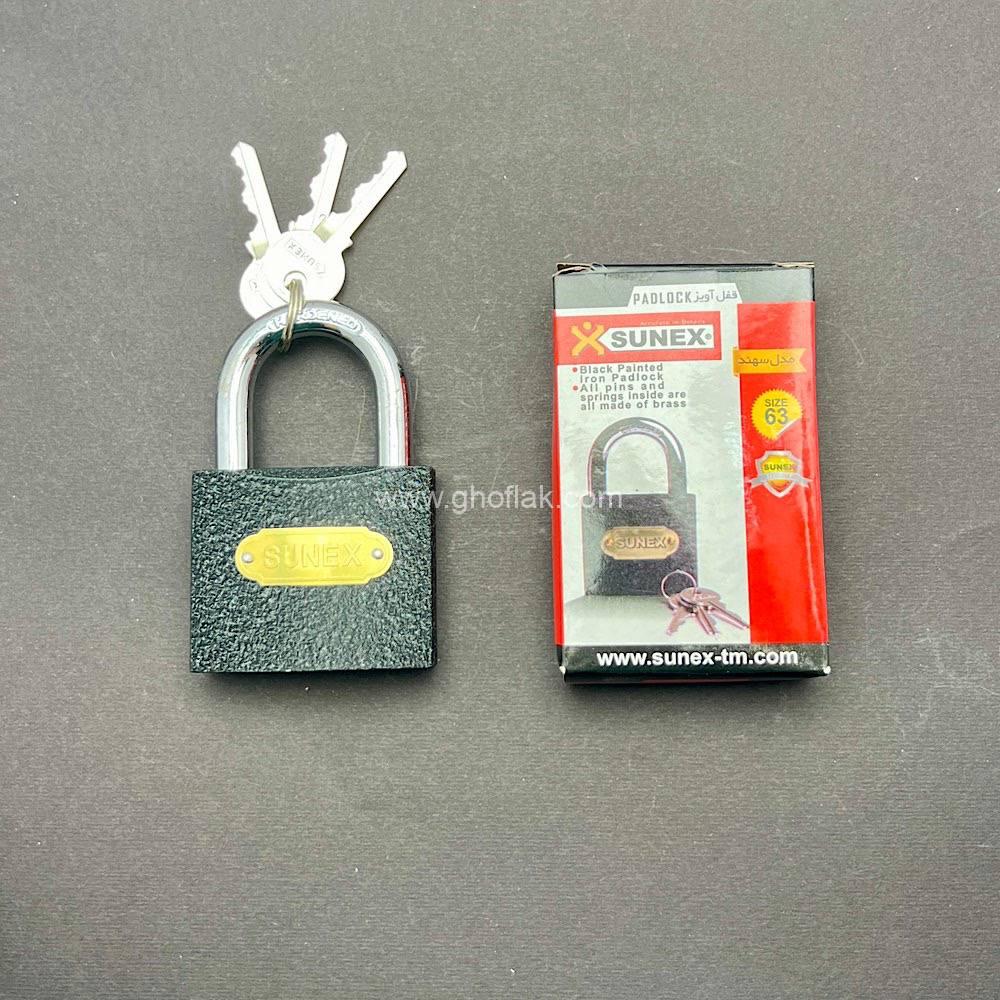 photo_2024-09-15_06-33-18 قفل آویز سانکس سایز ۶۳ | امنیت با بدنه آهنی - Image 1
