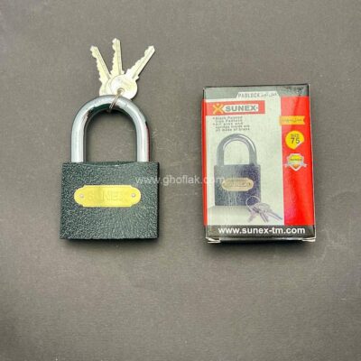 قفل آویز سانکس سایز ۷۵ | امنیت فولادی با سه کلید یدک
