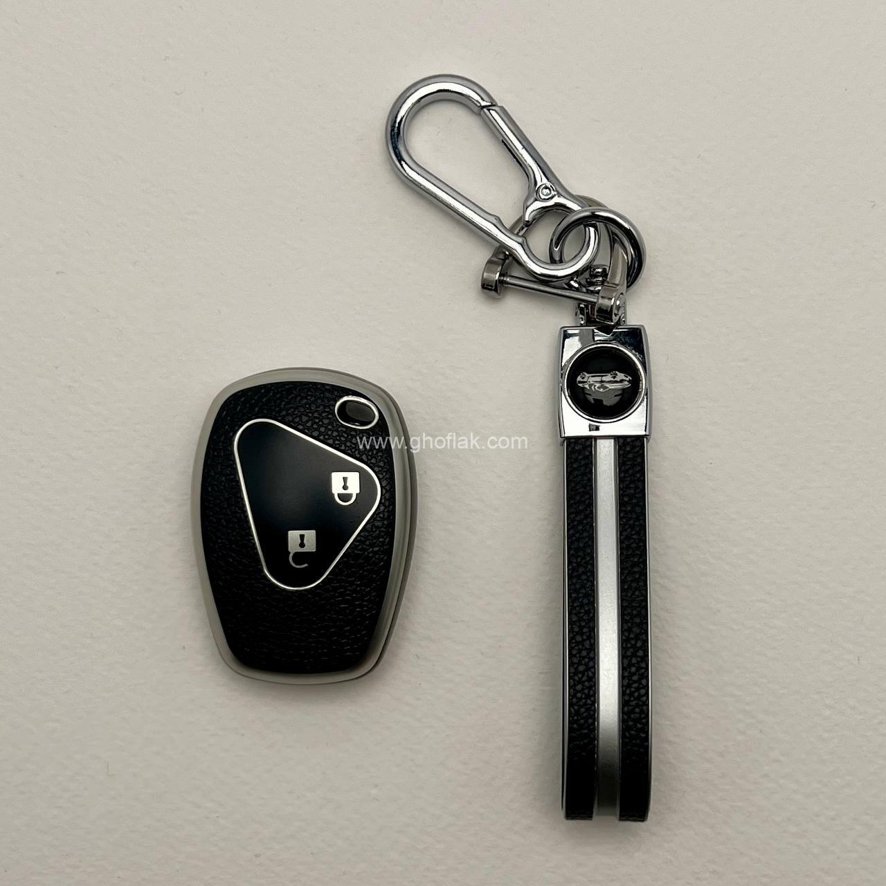 photo_2024-11-09_05-12-19 کاور ریموت ال نود و ساندرو طرح چرم با بند ست - Image 1