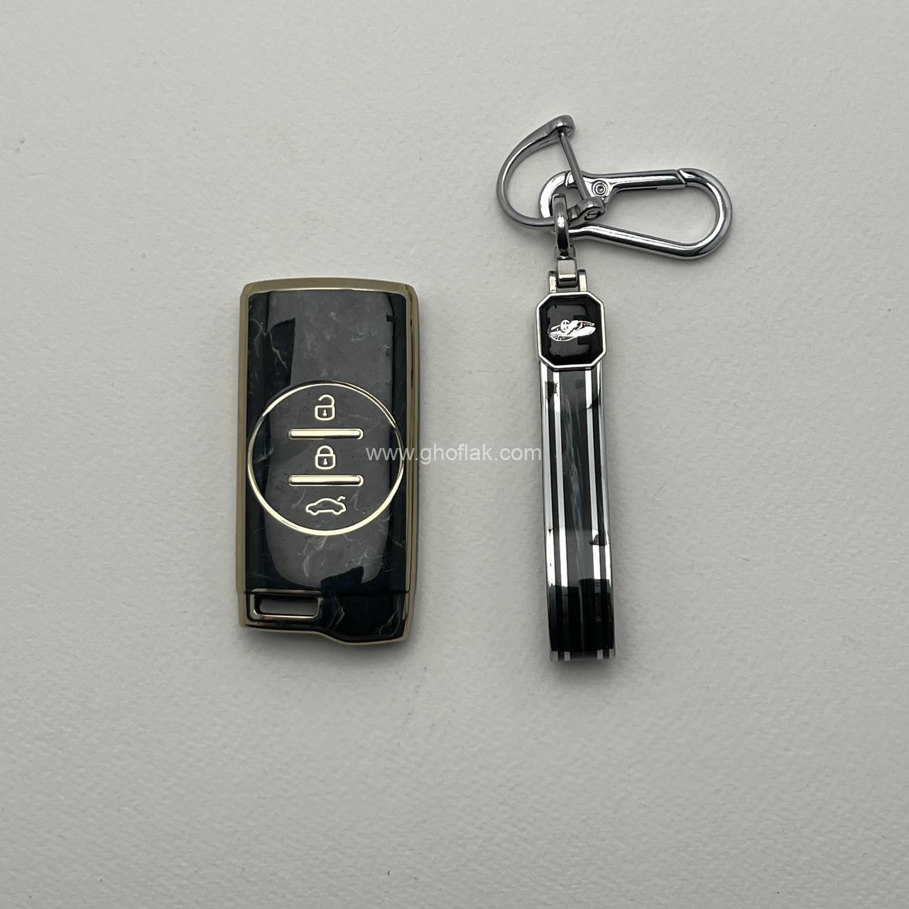 photo_2_2024-11-30_15-50-30 کاور ریموت تیگو 7 ایکس - ایکس 55 - ایکس 33 پرو - ایکس 22 پرو طرح براق با بند ست - Image 1