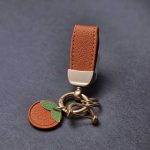 آویز چرم کوتاه رنگی گلدار - Image 6