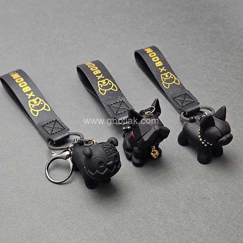 سرکلیدی-سگ-سرامیکی-01 آویز سگ سرامیکی ساده - Image 1