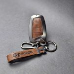 کاور ریموت هیوندایی گرنجور - سانتافه و سنتنیال کیلس چهار دکمه طرح دورفلزی وسط چرم اعلا - Image 9