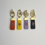 آویز چرم طرح گل رز