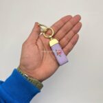 آویز چرم طرح گل رز - Image 3