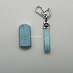 کاور ریموت مزدا 3 کلید تاشو طرح چرم با بند ست