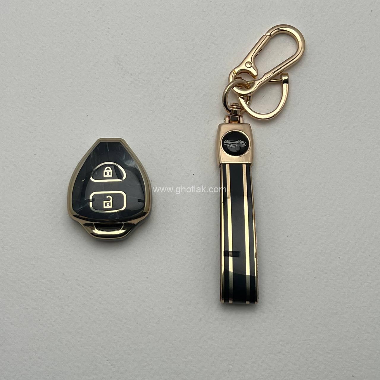 photo_2_2024-11-30_23-07-44 کاور ریموت تویوتا کرولا طرح براق با بند ست - Image 1