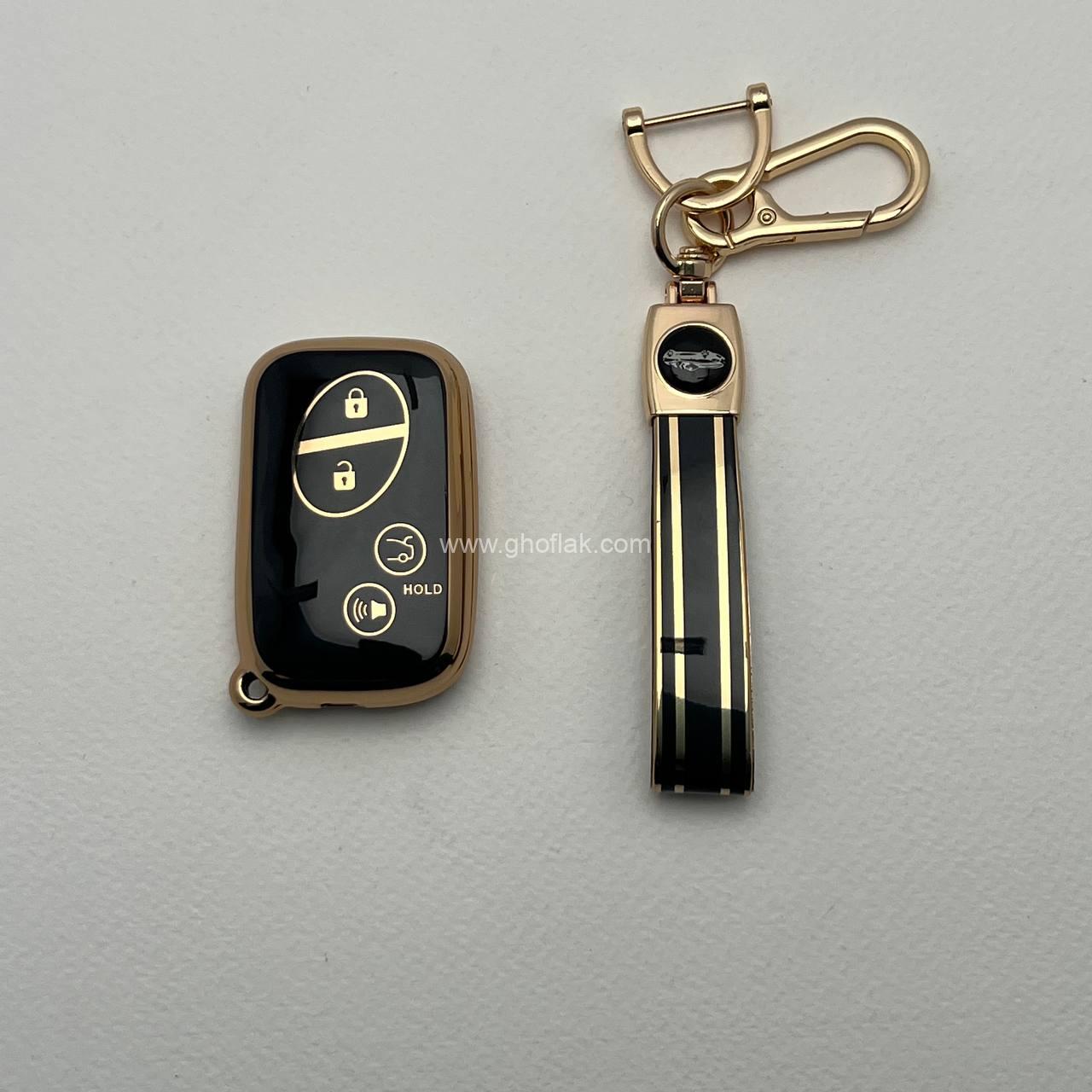 photo_5_2024-11-30_17-24-59 کاور ریموت تویوتا جی تی و لکسوس ای اس طراح براق با بند ست - Image 1