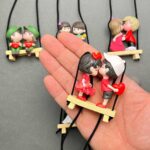 آویز آینه عروسکی عاشقانه - Image 3