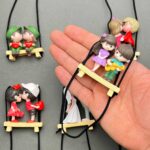 آویز آینه عروسکی عاشقانه - Image 5