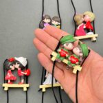 آویز آینه عروسکی عاشقانه - Image 6