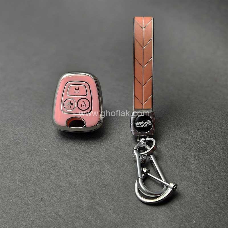 سایپا--12 کاور ریموت سایپا (پراید و تیبا و کوییک) طرح براق با بند ست - Image 1