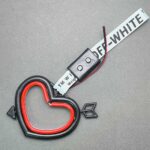 آویز سوریکاوا چراغ دار طرح قلب مشکی - Image 4