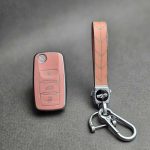 کاور ریموت سمند سه دکمه کلید تاشو طرح چرم با بند ست - Image 8