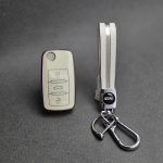 کاور ریموت سمند سه دکمه کلید تاشو طرح چرم با بند ست - Image 10