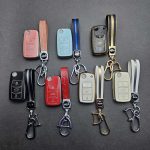 کاور ریموت سمند سه دکمه کلید تاشو طرح چرم با بند ست