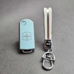 کاور ریموت مزدا 3 کلید تاشو طرح چرم با بند ست - Image 5