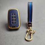 کاور ریموت هیوندایی و کیا چهار دکمه طرح چرم با بند ست - Image 3