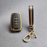 کاور ریموت هیوندایی و کیا چهار دکمه طرح چرم با بند ست - Image 4