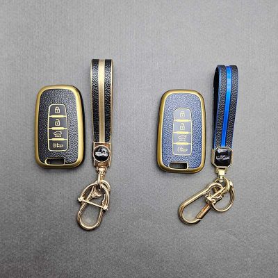 کاور ریموت هیوندایی و کیا چهار دکمه طرح چرم با بند ست