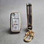 کاور ریموت پژو 405 و پارس دو دکمه کلید تاشو براق با بند ست - Image 3