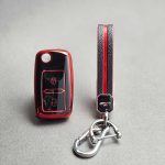 کاور ریموت پژو 405 و پارس دو دکمه کلید تاشو براق با بند ست - Image 8