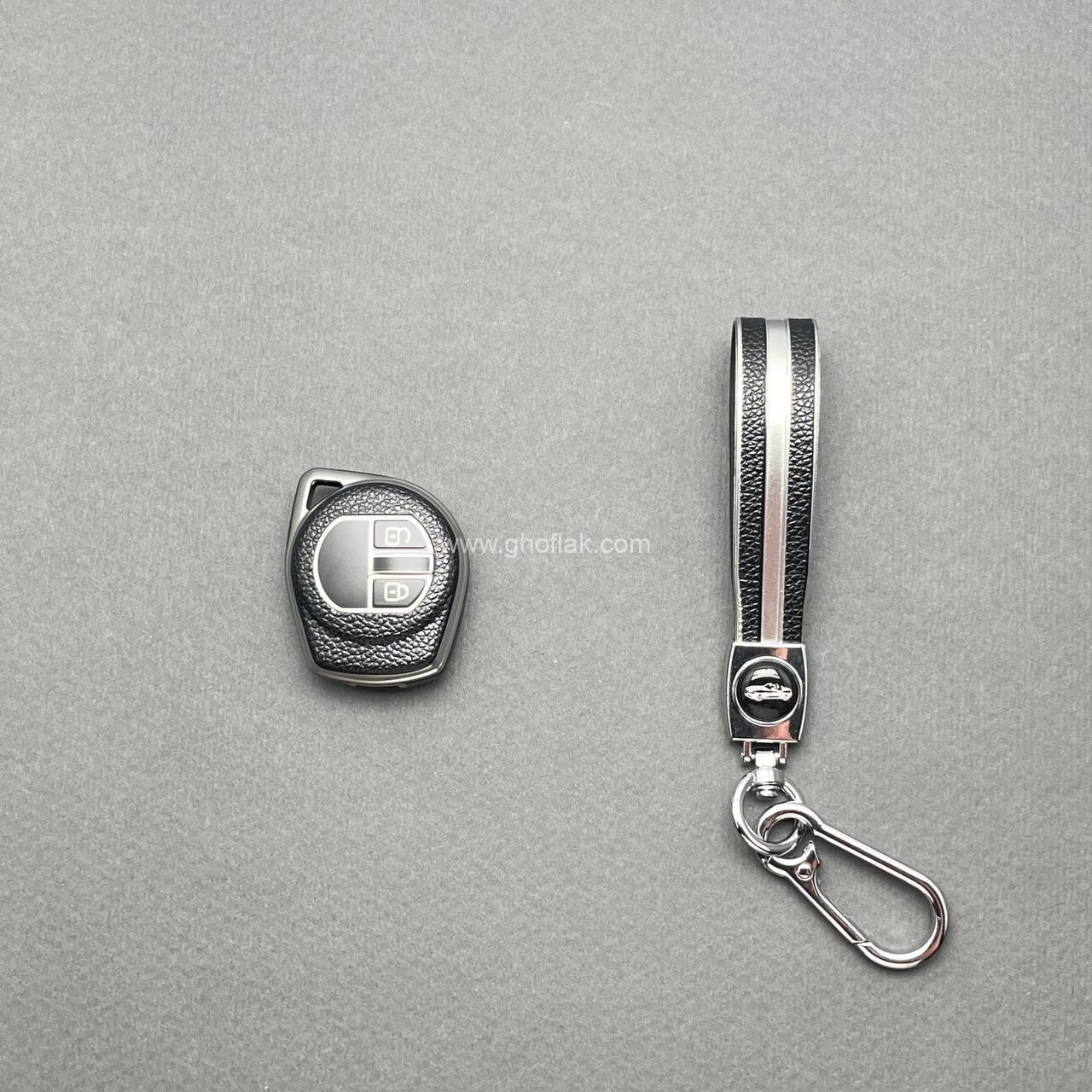 photo_14_2025-04-29_21-26-21 کاور ریموت سوزوکی 2000 کلید دار طرح چرم با بند ست - Image 1