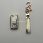 کاور ریموت پژو 405 و پارس دو دکمه کلید تاشو طرح براق با بند ست - Image 7