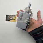 قفل کتابی کهن مدل گارد دار دو کلید دوشیار و 4 پر سایز 95