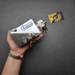 قفل کتابی کهن مدل گارد دار دو کلید دوشیار و 4 پر سایز 95